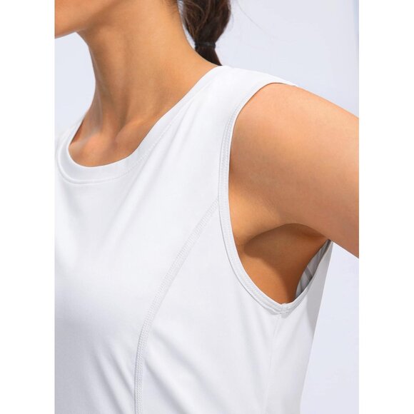 Women's Lightweight Sleeveless Workout Tank Top Loose Fit for Running Yoga - Picture 6 of 7